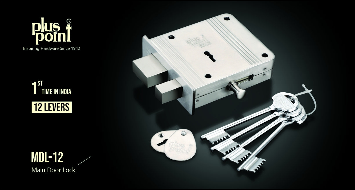 MDL-12. 12 Lever Main Door Lock. First time made in India.