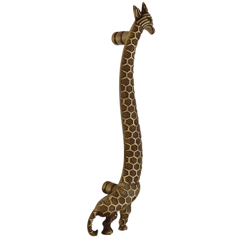 Details about   Giraffe Figure Door Handle Brass Vintage Style Restaurant Home Handle Decor~ 9" 